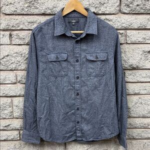 Men's Gray Casual Button Down Shirt